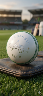 A3 Sports Club White Leather Cricket Ball - Image 4